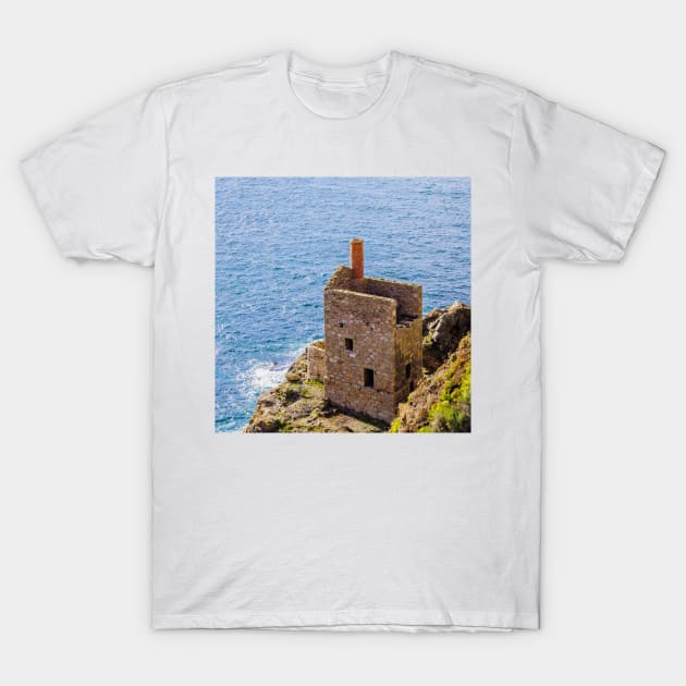 The Crowns Pumping Engine House, Botallack Mine, Cornwall T-Shirt by GrahamPrentice